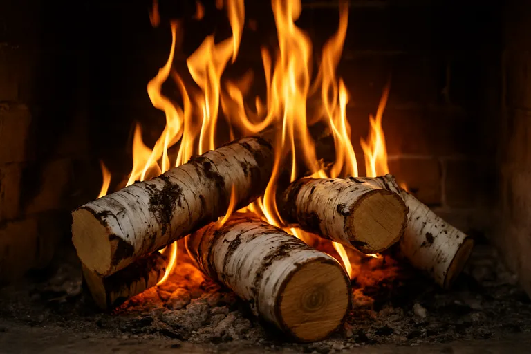 Het vlammenspel en de geur van berkenhout